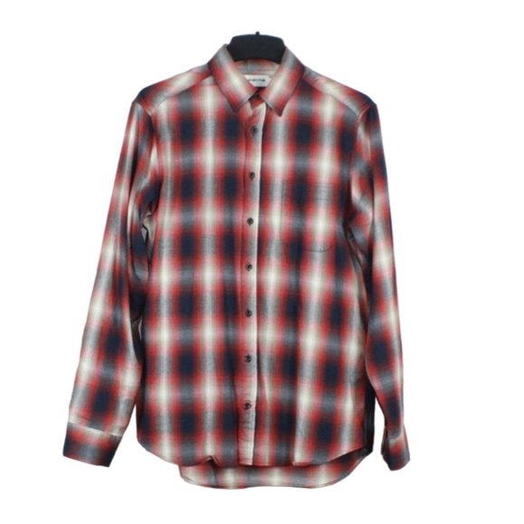 Taylor Stitch Other - Taylor Stitch Red Blue Plaid Flannel 100 Cotton Button Down Shirt Size 48